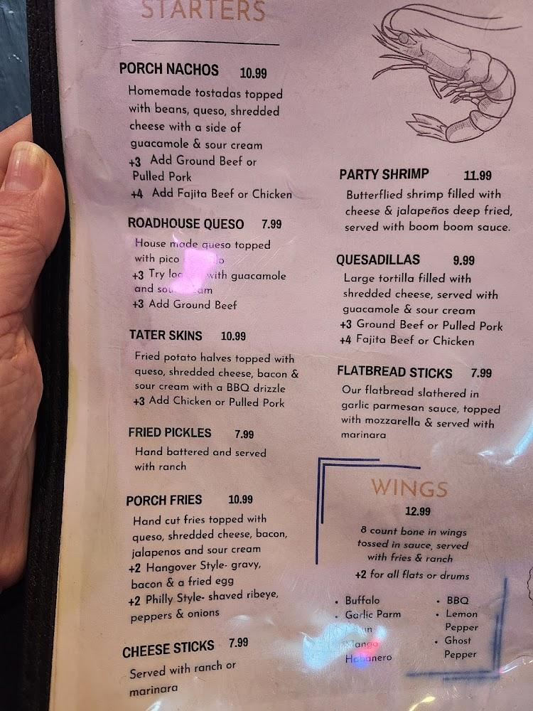 The Porch Patio Bar & Kitchen Menu image 3